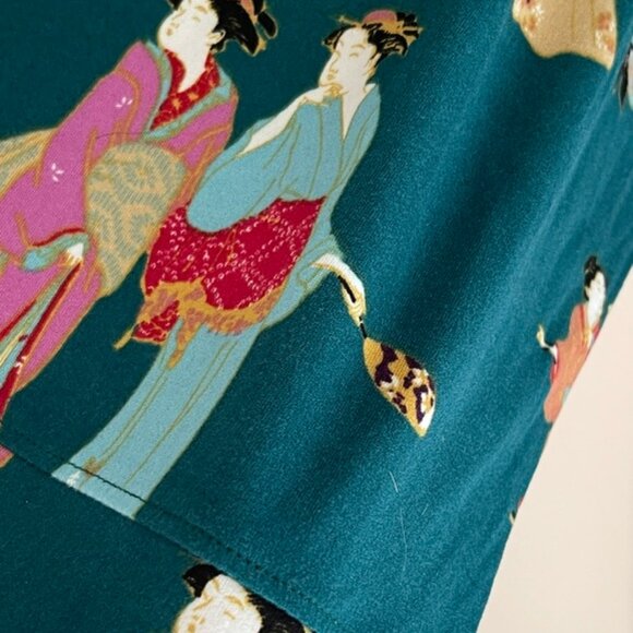 N. NATORI "Geisha" Cozy Knit Dark Green Long Robe is New with Tags! Size MEDIUM - Picture 9 of 10